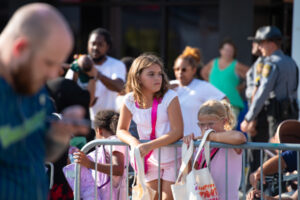 A girl watching the parade