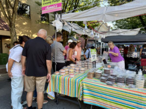 Vendor selling cakes